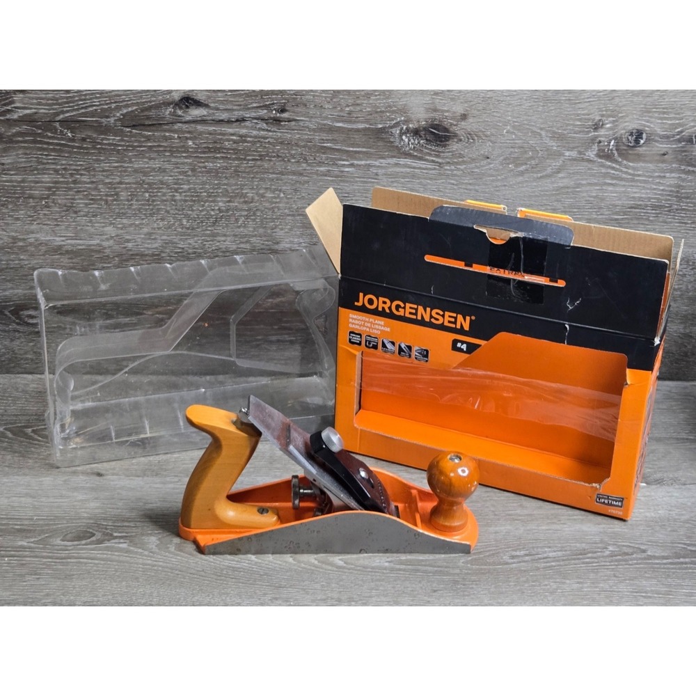 Jorgensen #4 Smooth Plane 10" O1 Steel Blade Hand Planer Wood Planer NOB